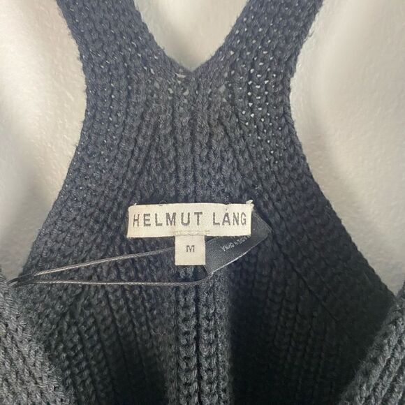 Helmut Lang Ribbed Cotton Racerback Sweater Tank - Picture 4 of 11
